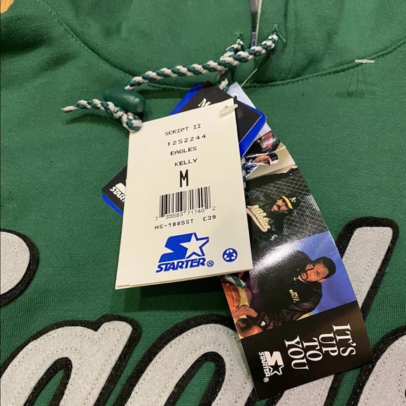 PHILADELPHIA EAGLES Vtg 90s Hoodie STARTER Script - Picture 4 of 7
